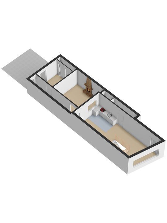 Achterom 94, Delft plattegrond-1
