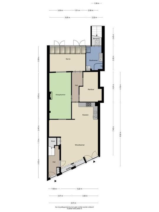 Oosteinde 171 171A, Delft plattegrond-1