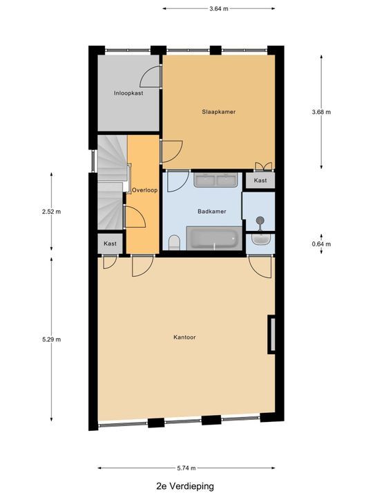 Buitenwatersloot 5, Delft plattegrond-1