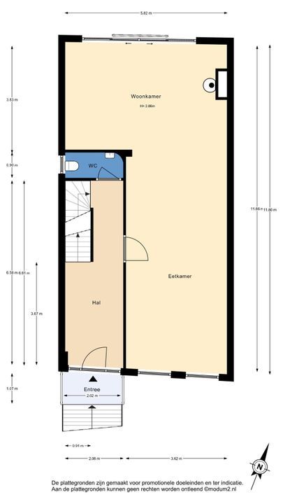 Nieuwe Plantage 12, Delft plattegrond-3