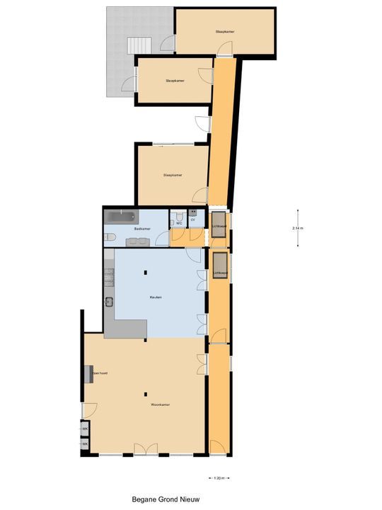Buitenwatersloot 123, Delft plattegrond-2