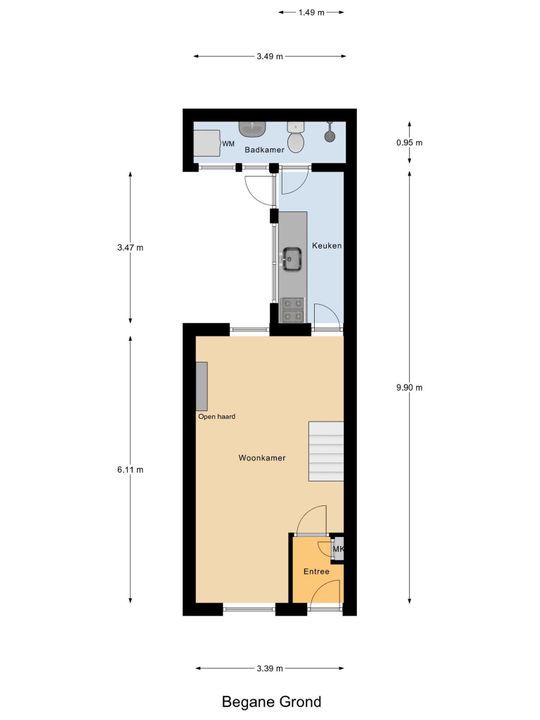 Raam 24, Delft plattegrond-0