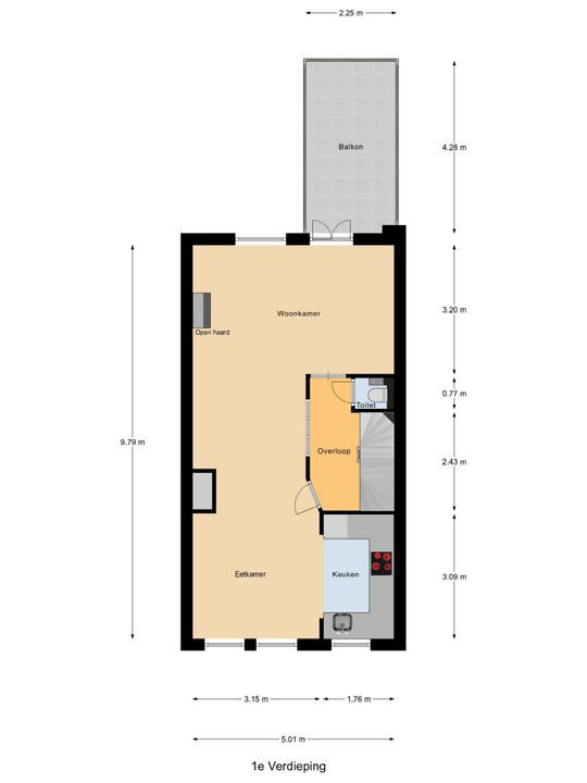 Cornelis Trompstraat 22, Delft plattegrond-2