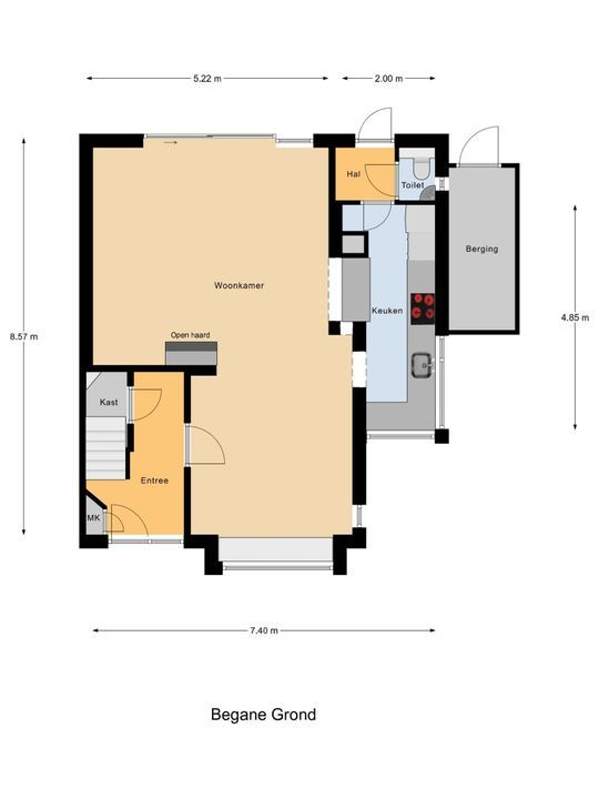 Oranjelaan 9, Den Hoorn plattegrond-2