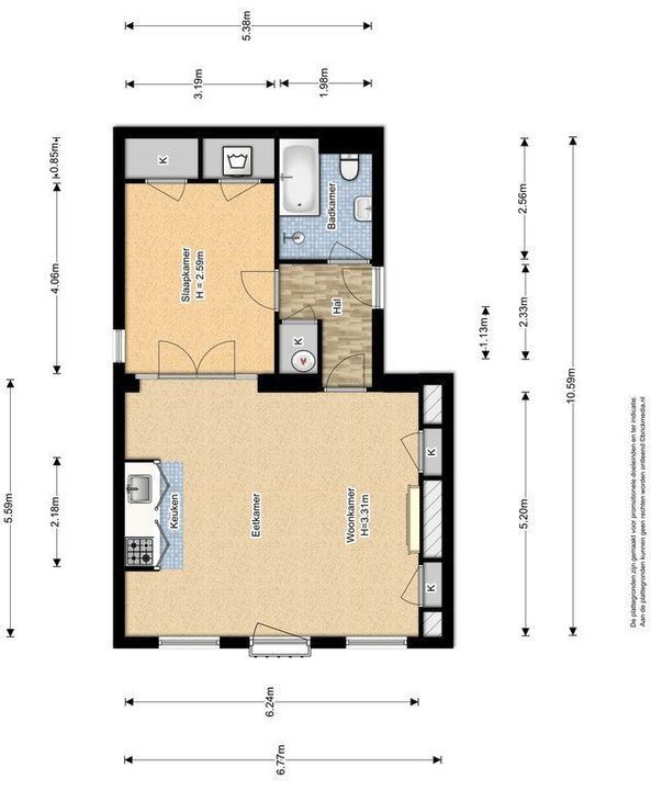 Markt 1 B, Delft plattegrond-0