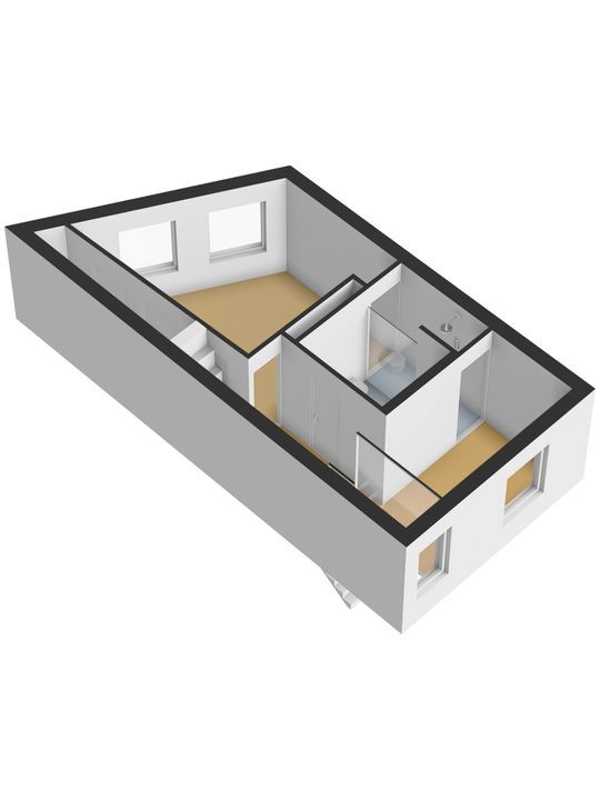 Achterom 34 A, Delft plattegrond-5