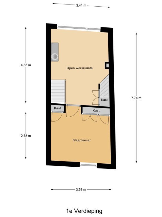 Donkerstraat 58, Delft plattegrond-4