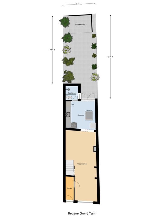 Donkerstraat 58, Delft plattegrond-0
