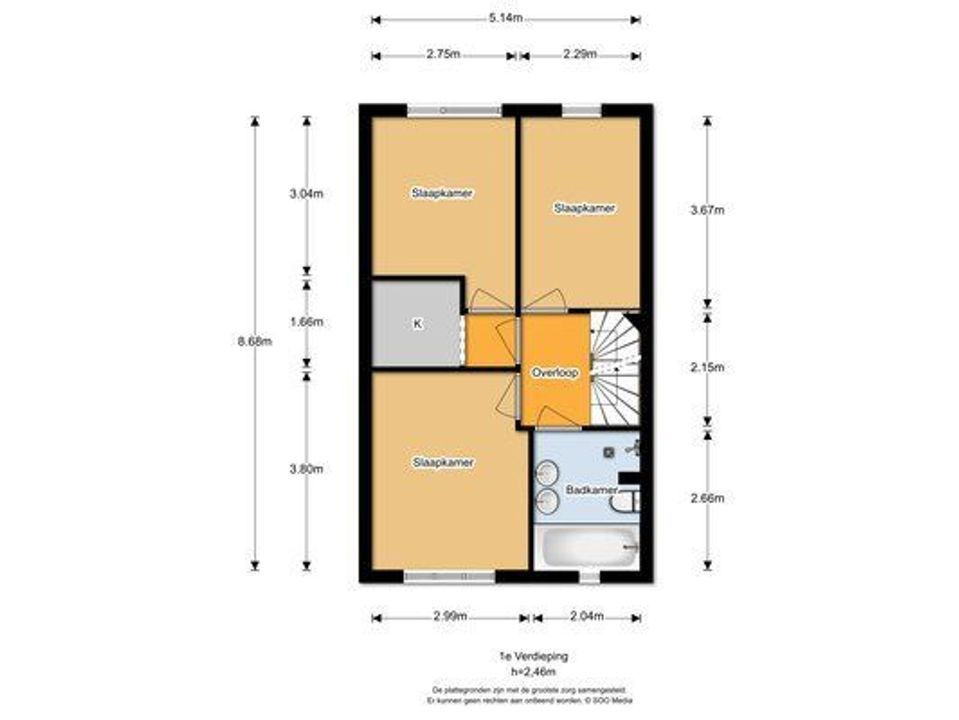 Laan van Braat 32, Delft plattegrond-2