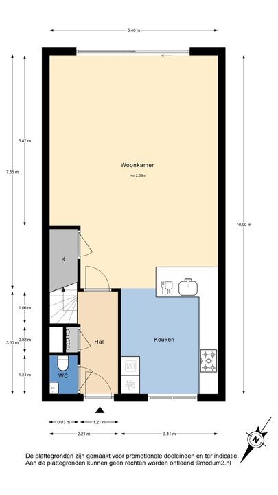 Laan van Bentvelsen 25 B, Delft plattegrond-0
