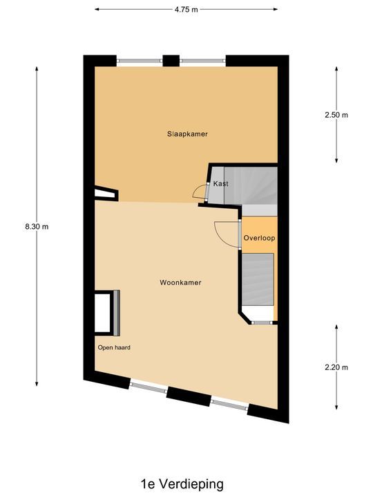 Brabantse Turfmarkt 16, Delft plattegrond-2
