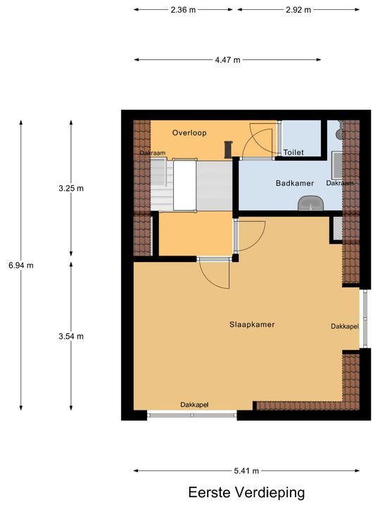 Koornmarkt 48 B, Delft plattegrond-2