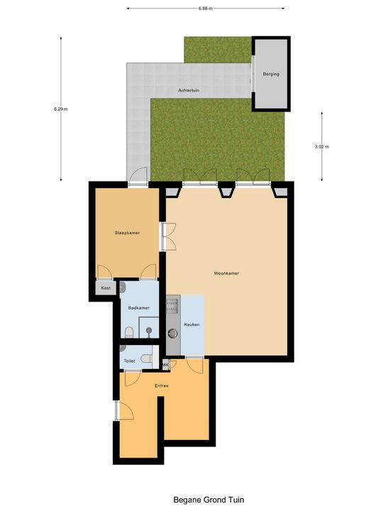 Koornmarkt 48 E, Delft plattegrond-0