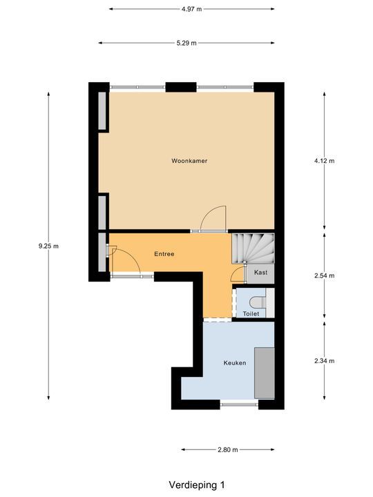 Koornmarkt 48 A, Delft plattegrond-0