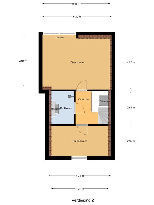 Koornmarkt 48 A, Delft plattegrond-2