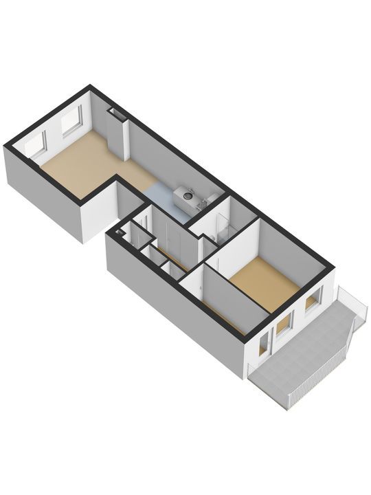 Choorstraat 36 A, Delft plattegrond-1