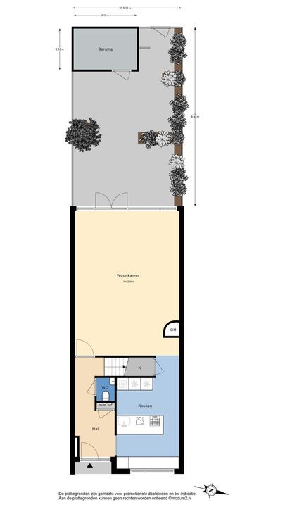 Decimastraat 16, Delft plattegrond-1