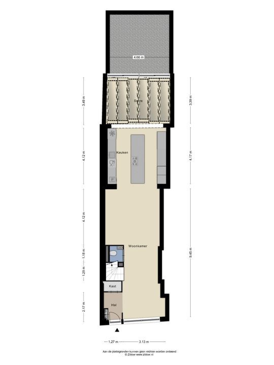 Voldersgracht 11, Delft plattegrond-2
