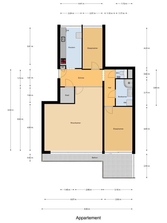 Jan Campertlaan 105, Delft plattegrond-0