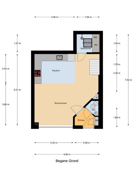 Vlamingstraat 90, Delft plattegrond-0