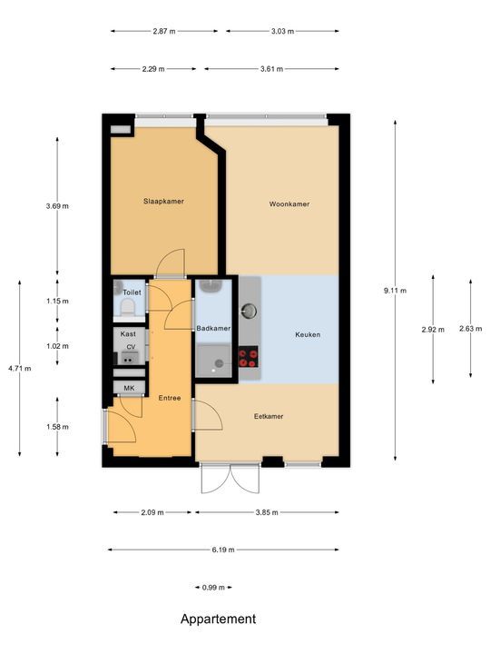 Simonsstraat 103 C, Delft plattegrond-0