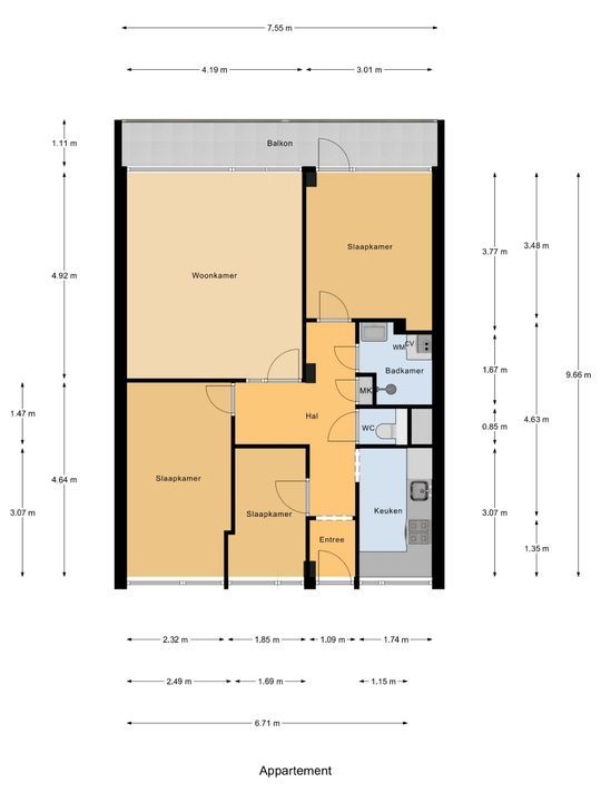 Herman Gorterhof 148, Delft plattegrond-0