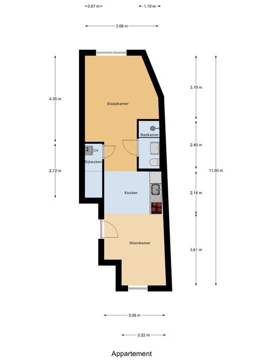Molstraat 46 A, Delft plattegrond-0