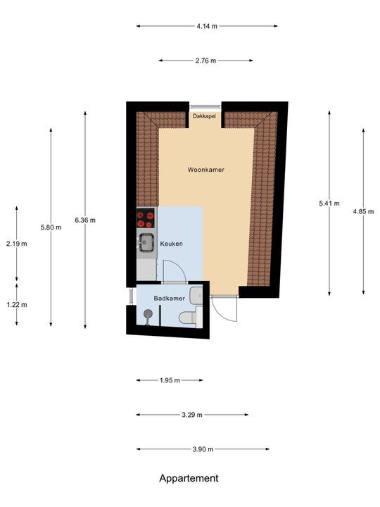 Molstraat 46 D, Delft plattegrond-0