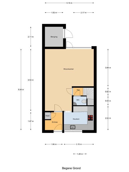 Karibastraat 41, Delft plattegrond-0