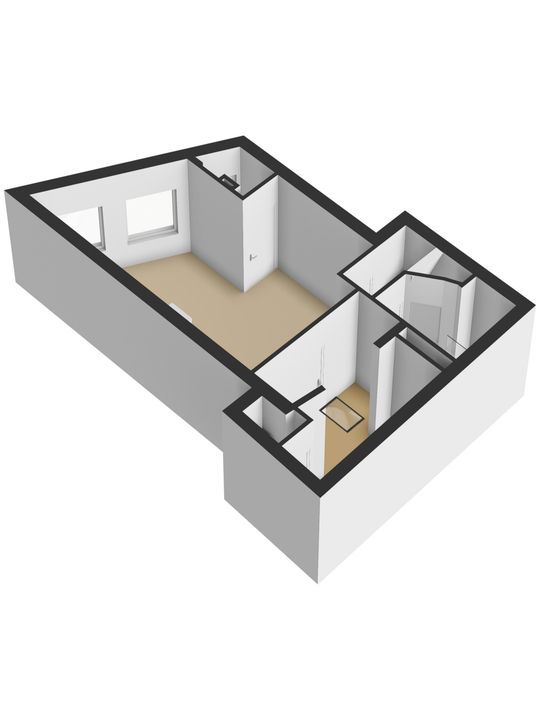 Achterom 34, Delft plattegrond-1