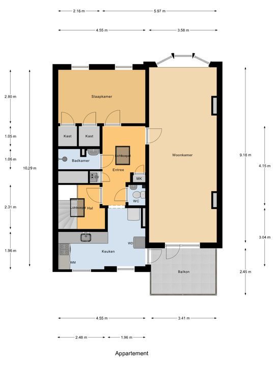 Cornelis Trompstraat 39 II, Delft plattegrond-0