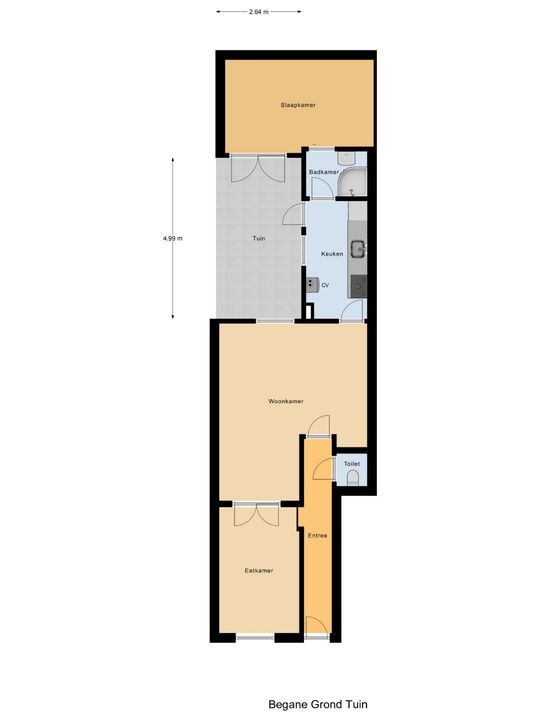 Hugo de Grootstraat 47, Delft plattegrond-2