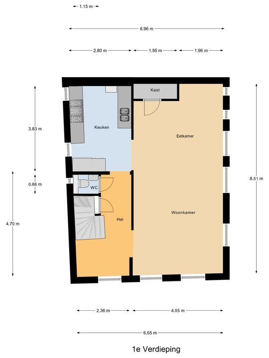 Verwersdijk 101, Delft plattegrond-2