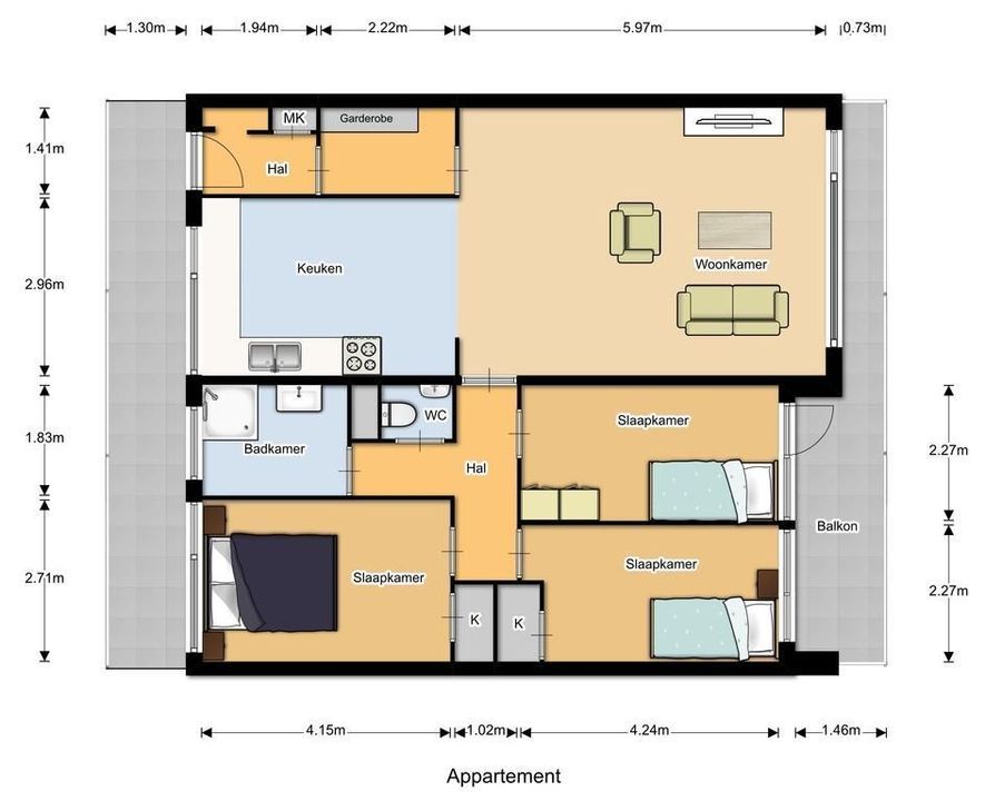 Arthur van Schendelplein 65, Delft plattegrond-0