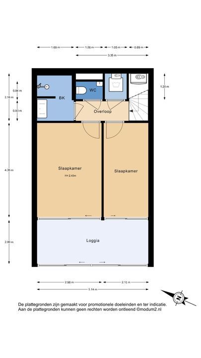 Westvest 34 F, Delft plattegrond-1