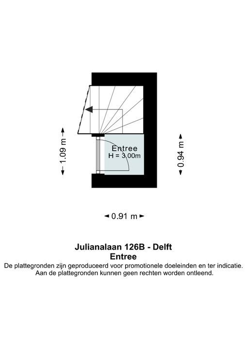 Julianalaan 126 B, Delft plattegrond-0