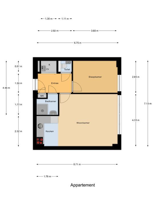 Simonsstraat 103 B, Delft plattegrond-0