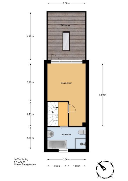 Van Bleyswijckstraat 62, Delft plattegrond-1