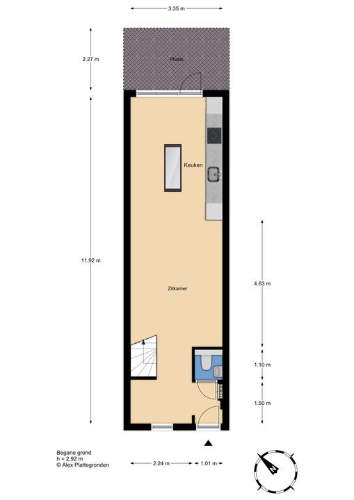 Van Bleyswijckstraat 62, Delft plattegrond-0