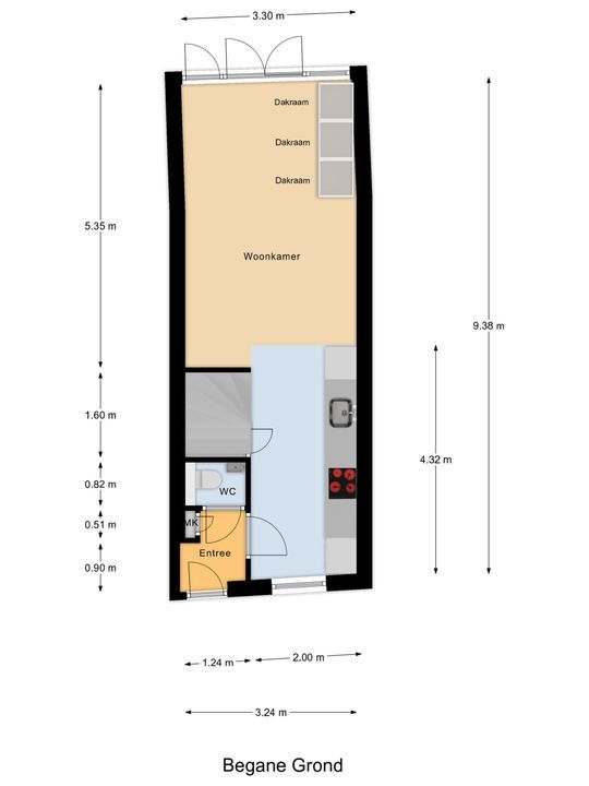 Westerstraat 65, Delft plattegrond-0