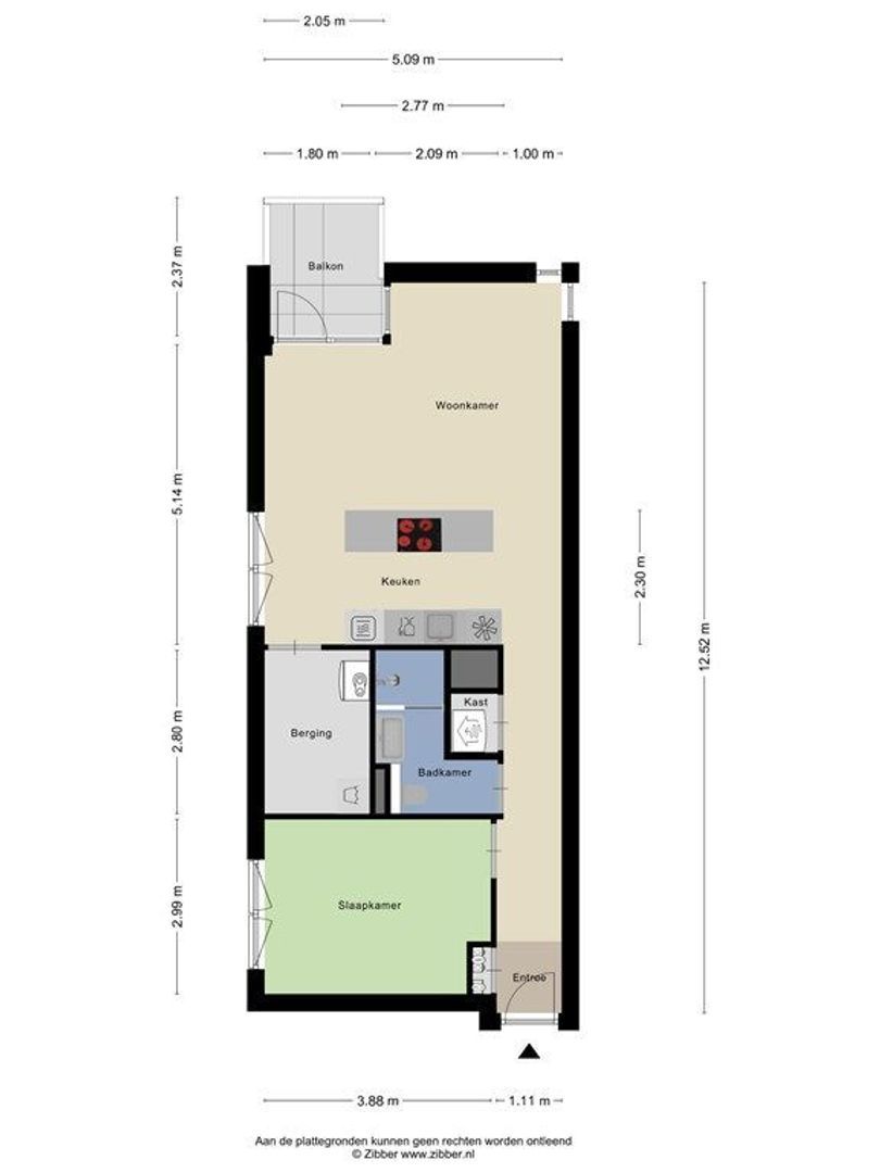 Burgemeester Michiels Van Kessenichpassage 5 B, Maastricht plattegrond-0