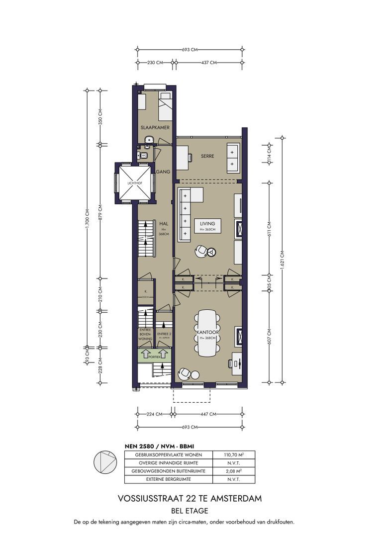 Vossiusstraat 22 H, Amsterdam plattegrond-2