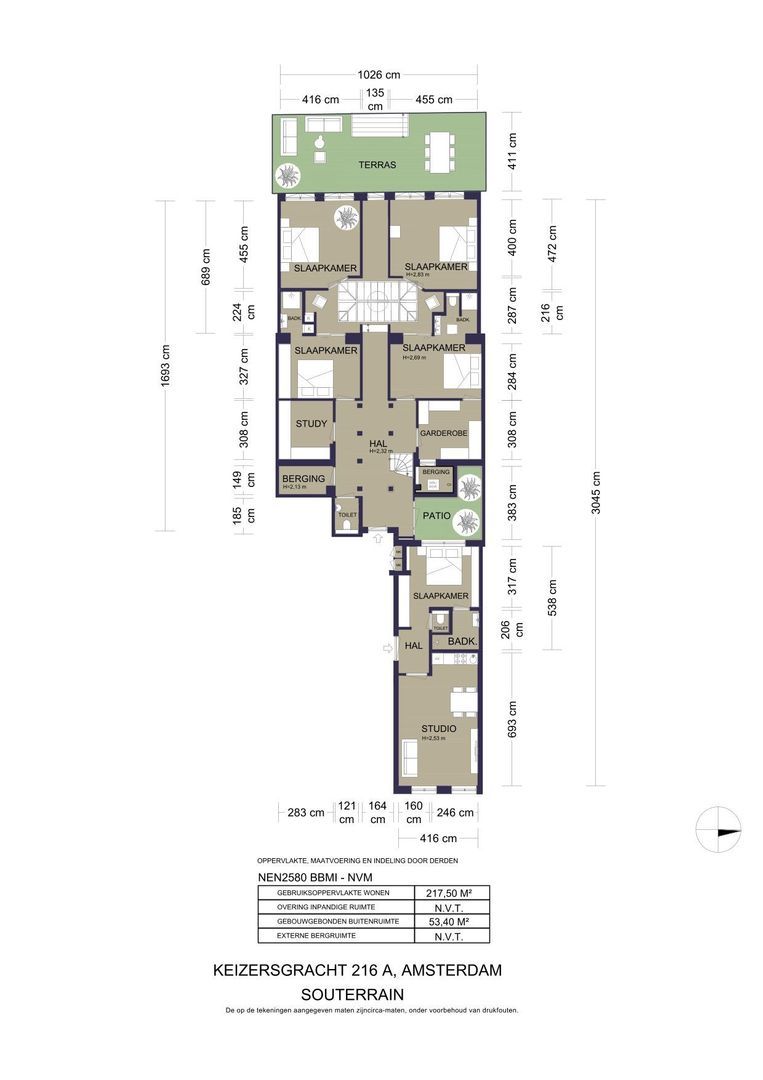 Keizersgracht 216 A, Amsterdam plattegrond-0