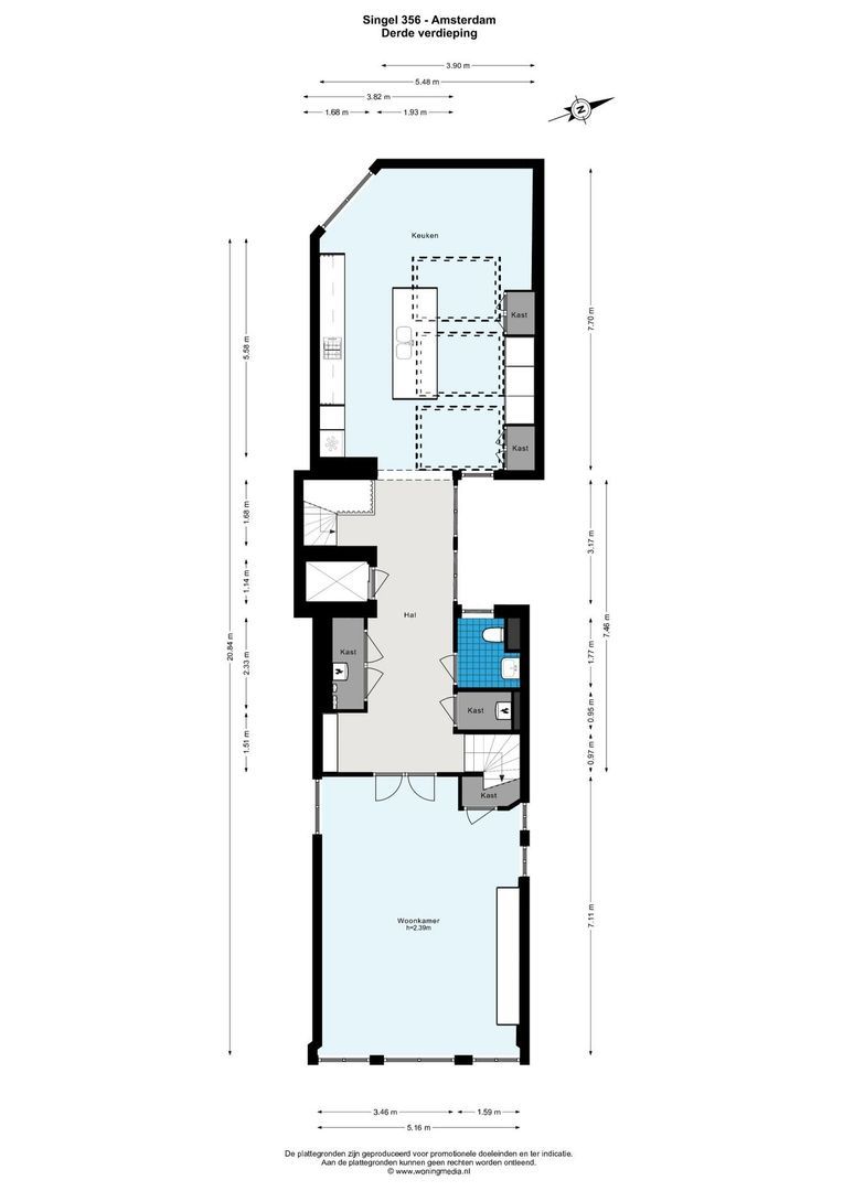 Singel 356 A, Amsterdam plattegrond-3