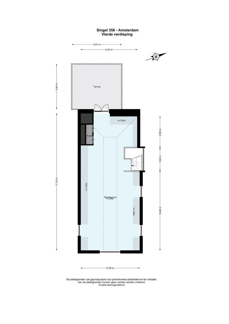 Singel 356 A, Amsterdam plattegrond-4