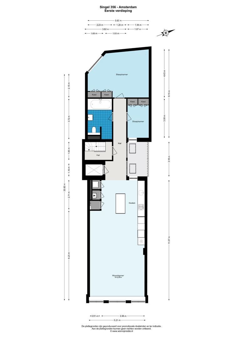 Singel 356 A, Amsterdam plattegrond-1