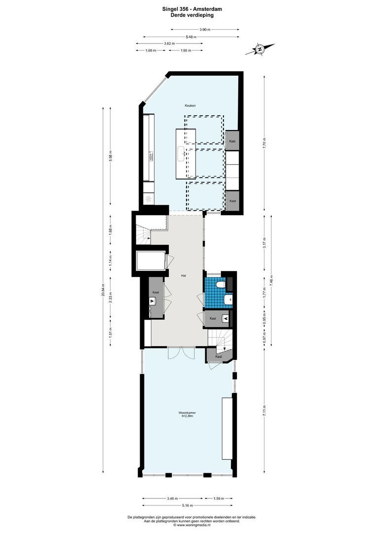 Singel 356 C, Amsterdam plattegrond-1