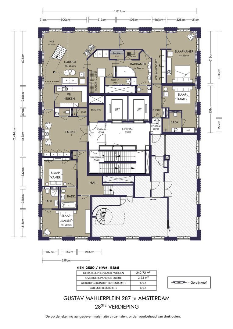 Gustav Mahlerplein 287, Amsterdam plattegrond-0