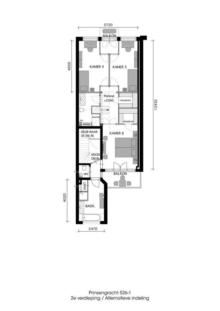 Prinsengracht 526 1, Amsterdam plattegrond-3