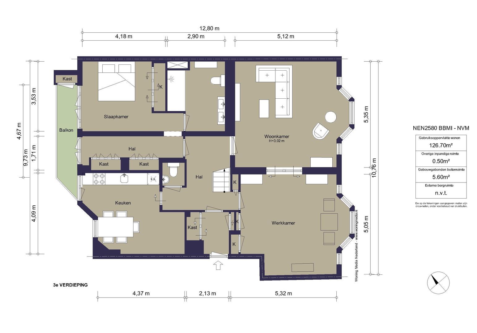Stadionkade 16 3, Amsterdam plattegrond-0
